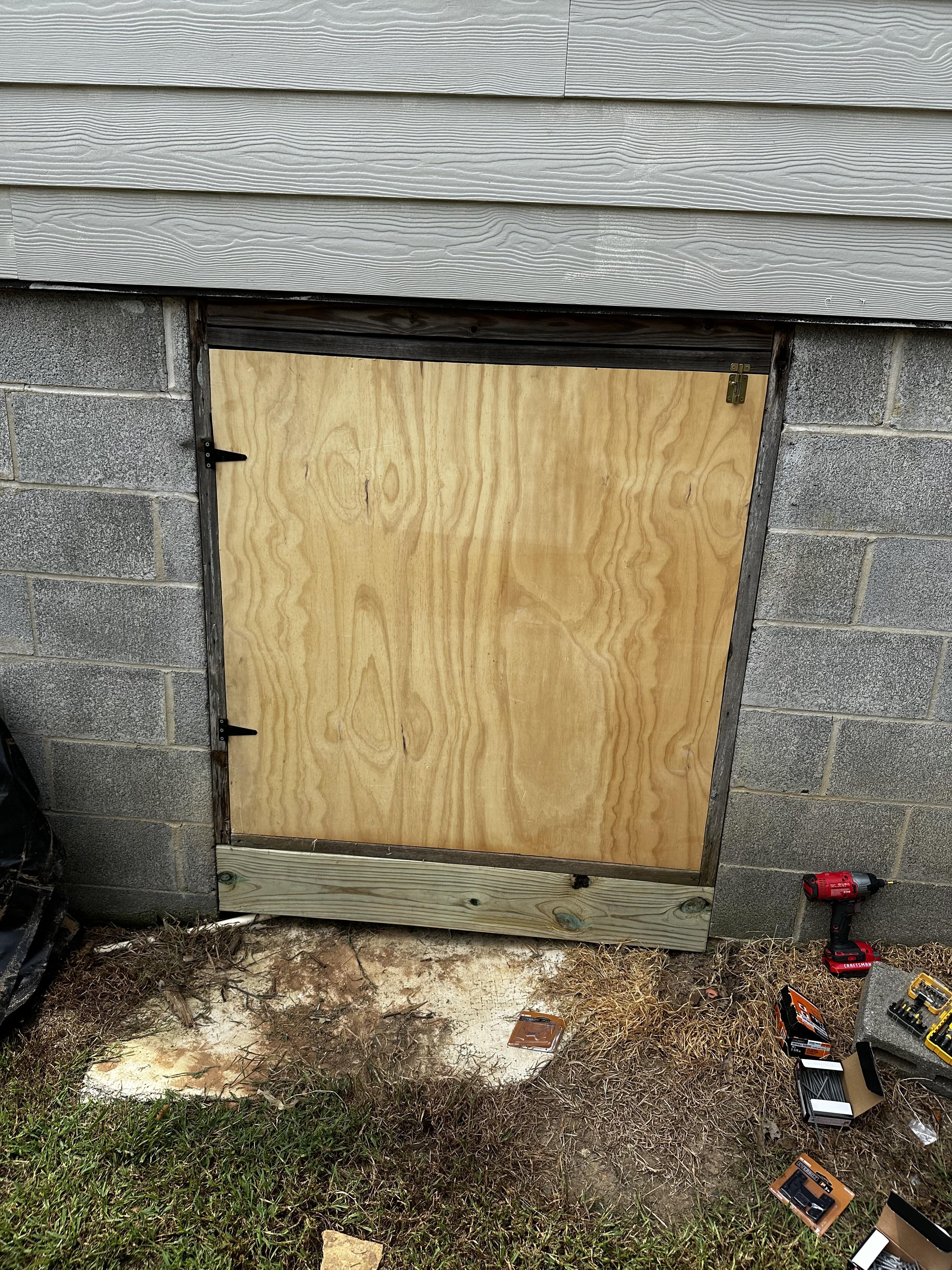 New crawlspace door, I’ve got you covered